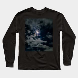 Clouds in night sky Long Sleeve T-Shirt